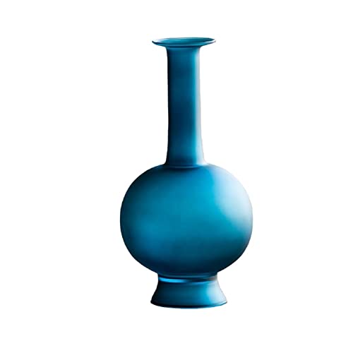 Vase en verre bleu d'art fait main, cadeau de mariage idéal