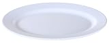 Yanco CAT-2016 Catering Oval Plate, 16' Length, 12' Width, Melamine, White Color, Pack of 6