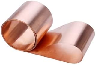 GatherTOOL 1M/PC Copper 0.05/0.1/0.2/0.3X10/20/30/40/50X1000 Thickness 99.9% Pure Copper Cu Metal Sheet Foil Plate (Specification : 0.2x50x1000)