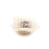 Truffilio Handmade Fabric Truffle Wrappers, Truffle Liners, Truffle Cups for Baby Shower Bridal Shower Birthday Party Wedding - Pack of 20 (Camelia White Gold-Sprinkled)