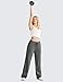PINSPARK Womens Wide Leg Sweatpants High Waisted Baggy Yoga Pants Fashion Drawstring Athletic Joggers Pants with Pockets Dark Grey L