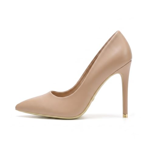Image of 4inch Closed Toe Stiletto High Heels Pumps | Pointed Toe Heels,Slip On Heels,Sexy Heels,Comfortable Pumps Shoes,Work Wedding Heels,Classic Pumps,Dressy Heels