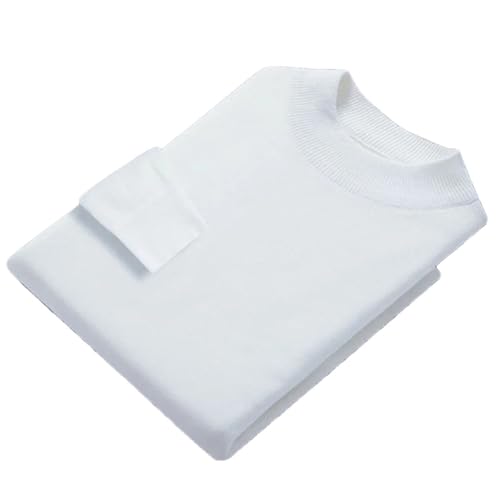 Men's Half Turtleneck Knitwear Sweater Pullover Half High Collar Soft and Warm Knitted Sweater