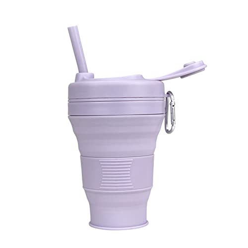 Irzaki Collapsible Coffee Cup 20oz/600ml - Reusable Silicone Cups for Traveling - Foldable Collapsible Cup with Lid - Travel Mug Camping Cup - Pocket Size