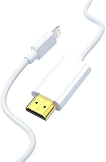 Lightning to HDMI Cable, 5ft HDTV Cable Adapter for iPhone to TV HDMI Connection Cable, iOS 11, 12, 13, 14, YouTube TV Output, High Definition HD1080P