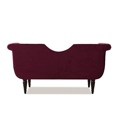 Image of Luxury Velvet 2 Seater Chaise Lounge Sofa - Tufted Chesterfield Modern Couch with Button Tufted Back Elegant Lounge Couch for Living Room, Bedroom, Office