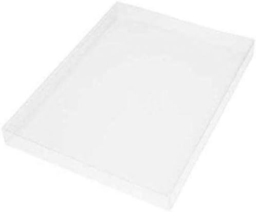 Miniatura 2 de 25 cajas estacionarias de papel kraft con fundas transparentes, 4 78 x 1 x 6 34 pulgadas (soportes para juegos de tarjetas A6 de tamaño 10-12)