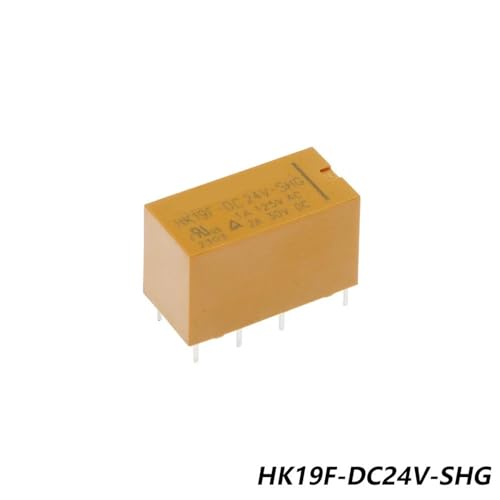 Relais électromagnétique 8 pieds HK19F-DC24V-SHG 2A pour circuits de communication