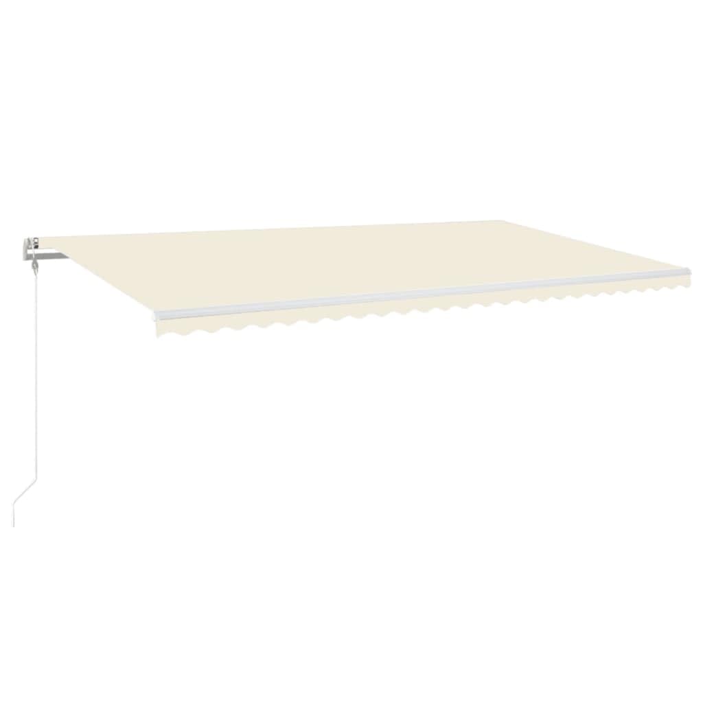 Tidyard Markise Automatisch Einziehbar Sonnenschutz Markise Sonnenmarkise Balkonmarkise Gelenkarmmarkise 600x350 cm Creme Garten