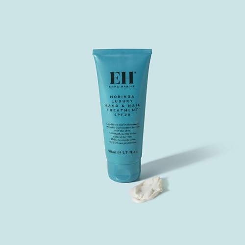 Emma Hardie 50ml Moringa Luxury Hand & Nail Treatment with SPF 30 UVA & UVB Sun Protection, Helps to Protect from Sun Damage, Hydrate, Soothe & Condition the Skin, Vegan & Cruelty Free