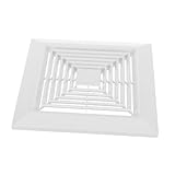 TOYZFRIENDY 浴室換気扇カバー プラスチック製 グリル式天井用 排気ファンカバー スプリング採用 簡単取り付けで衛生的な空間を実現する交換用