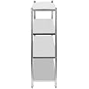 Stainless Steel Shelving,4-Tier Adjustable Heavy Duty Kitchen Rack Storage Shelving Unit Organizer with 330 Lbs Loading Capacity Per Layer,Rectangular Floor Standing Shelf Storage for Home,Kitchen