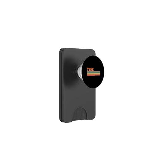PopSockets PopWallet con iman MagSafe personalizado diseño Tyne retro de rayas vintage