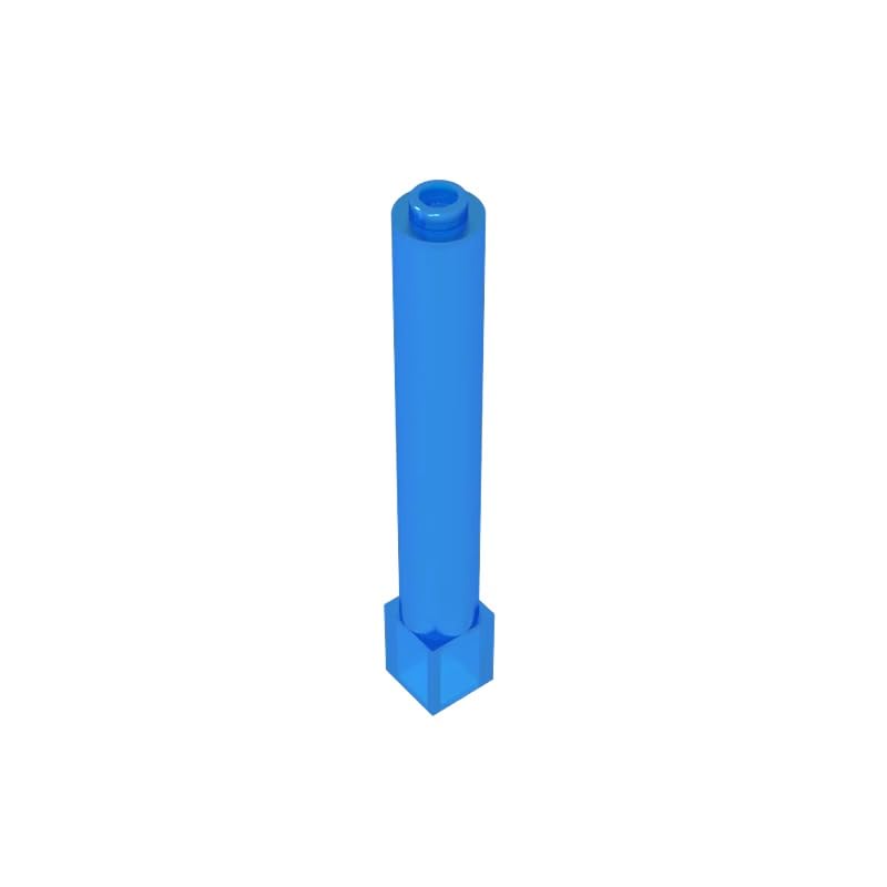 43888 Support 1X1X6 Solid Pillar 50 Pieces High-Precision MOC Building Bricks Replacement Parts Compatible with Lego bricks GDS-1326 Trans-Dark Blue