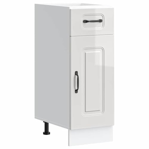 vidaXL Küchenunterschrank Kalmar Hochglanz-Weiß Holzwerkstoff, Spülenunterschrank, Schrank Küche, Lagerschrank, Unterschrank für Küche, Küchenzeile vidaXL Küchenunterschrank Kalmar Hochglanz-Weiß Holzwerkstoff, Spülenunterschrank, Schrank Küche, Lagerschrank, Unterschrank für Küche, Küchenzeile