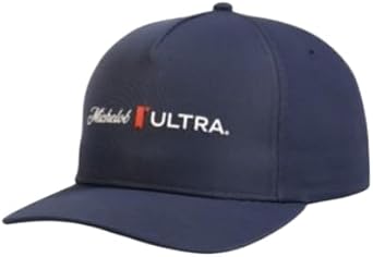 Michelob Ultra Baseball Cap, Navy Blue, Embroidered Logo, Snapback Hat