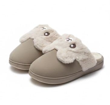 UNISEX Bunny Plush Indoor Slippers – Cute Winter House Shoes with Bow | Soft Furry Warm Slip-Ons for Home & Bedroom – Multiple Sizes & Colors-image-49
