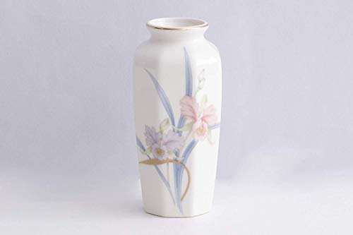 やまこう 国産 磁器 ■ 花柄八角 ヒノデラン 5寸 ■ 2本組 ■ 花瓶 ■ 仏壇 お盆 お彼岸 お墓参り 供養 ■ サイズ約 (cm) 高さ15 差込内径3.5 胴張7 底径5.5