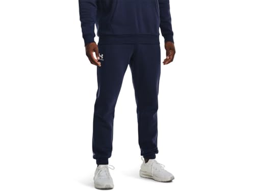 Under Armour - Mens Essential Fleece Joggers, Color Midnight Navy (410), Size: Medium x Tall