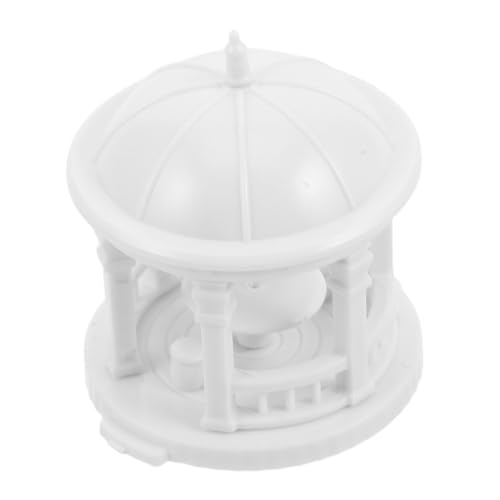 Veemoon Mini Fence Gazebos: Miniature European Style Pavilion Figurine 1:100 Scale Model for Fairy Garden Decor Bonsai Micro Landscape Accessories