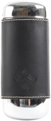 OROBIANCO eyeglass-case Leather and Aluminum Black