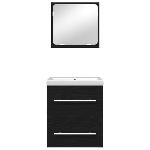 Muebles de baño modernos con armario debajo del lavabo, cajón espacioso y espejo plano 7