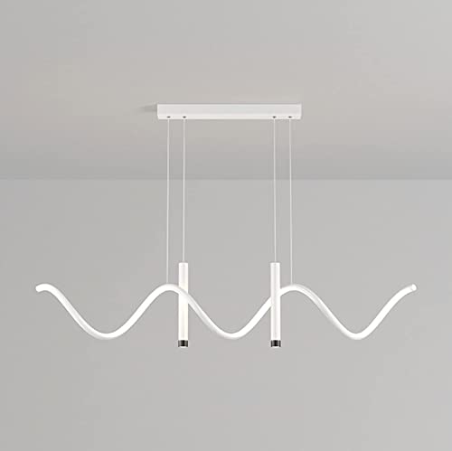 Lustre LED dimmable pour salle à manger suspension moderne réglable en hauteur avec télécommande