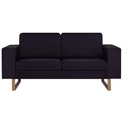 2-TLG. Sofagarnitur Stoff Schwarz,Stylische Couchgarnitur aus Stoff für mehr Komfort und Stil im Wohnzimmer Wohnzimmer, Sofas – Bild 8
