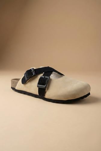 Image of Big Fox Men's Premium Closed-Toe Comfort Sandals with Adjustable Buckles | Cushioned Footbed | Casual