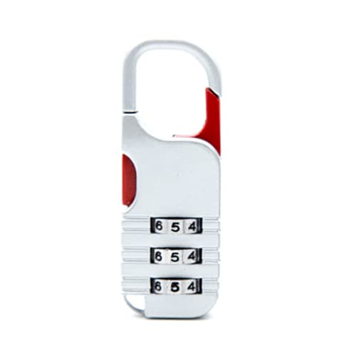 ZHome Mini Password Padlock Keyless, 3-Digit Combination Code Lock for Indoor Outdoor Locker,Suit case,Toolbox,Hasp Storage White 1Pc/Set