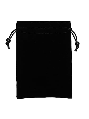 Large Black Velvet Drawstring Pouch, Red Velvet Lining Inside, 9 x 11.4 inches. Great Bag for Organizing and Storage at Home or When Traveling. Great for Gifts, Makeup, Jewelry, Game Accessories2