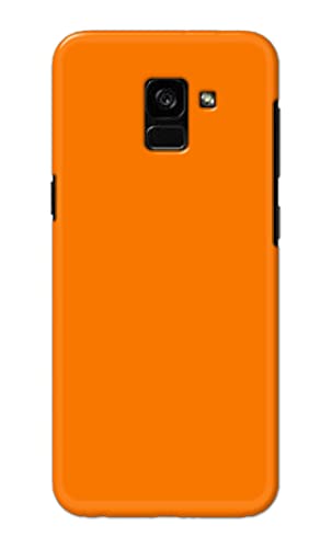 Image of Plain Orange Hard Back Case Cover for Samsung Galaxy A5 (2018) / Samsung A8 (2018), A530F, A530F / DS Back Cover -(J5) VNS2229