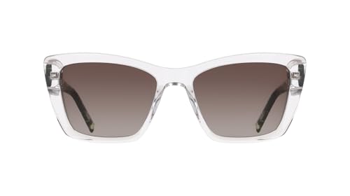 DKNY Women's Sunglasses DK554S - Crystal Clear with Gradient Grey Lens