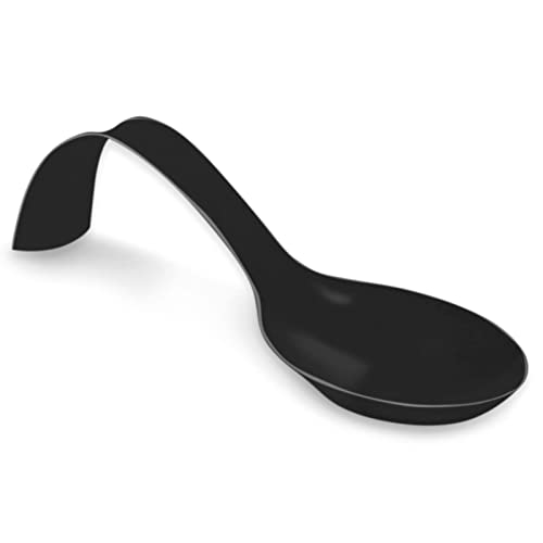 50 unidades - Cuchara Catering Arco Finger Food 12,8 x 4 cm Color Negro de plástico reciclable -...