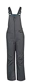 SkiGear Kids Insulated Snow Bib Overalls, Charcoal, Medium