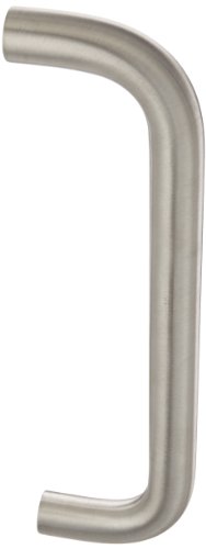 Rockwood 112.32D Stainless Steel Straight Solid Door Pull for 1-3/4" Door, 1" Diameter x 12" Center-to-Center, Type 1 Through-Bolt Mount, Satin Finish