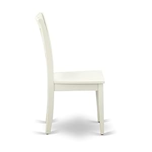 East west furniture clc lwh w clarksville dining room chairs double cross back wood seat chairs set of 2 linen white  urban country home decor