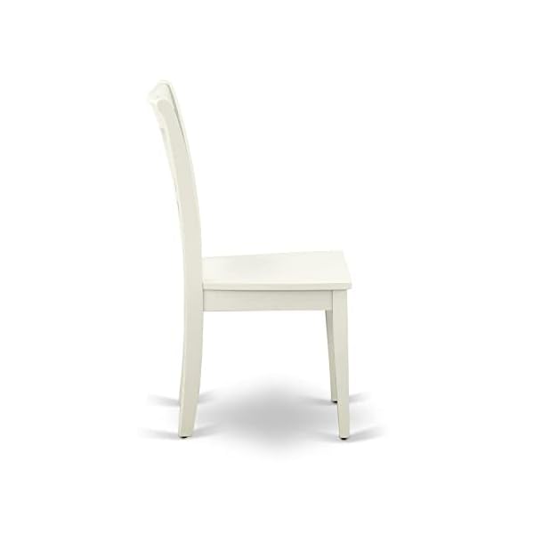 East west furniture clc lwh w clarksville dining room chairs double cross back wood seat chairs set of 2 linen white  urban country home decor