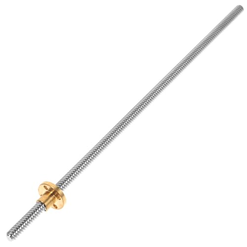 Hemobllo 3D Printer T8 Lead Screw 300mm with Nut T Shape Threaded Rod for Stepper Motor Compatible with Ender Series Industrial 3D Printer Parts