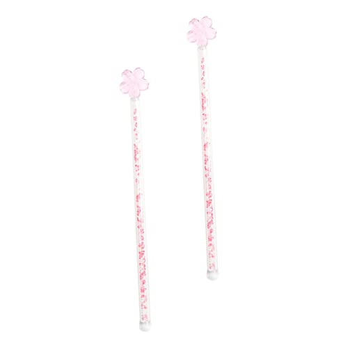 COLLBATH Flower Design Glass Stirring Rods Elegant Cocktail Stirrers for Juices Beverages Lightweight for Parties Celebrations