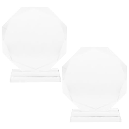 Trophée de récompense en verre de cristal 11,2 cm | Plaque de reconnaissance transparente