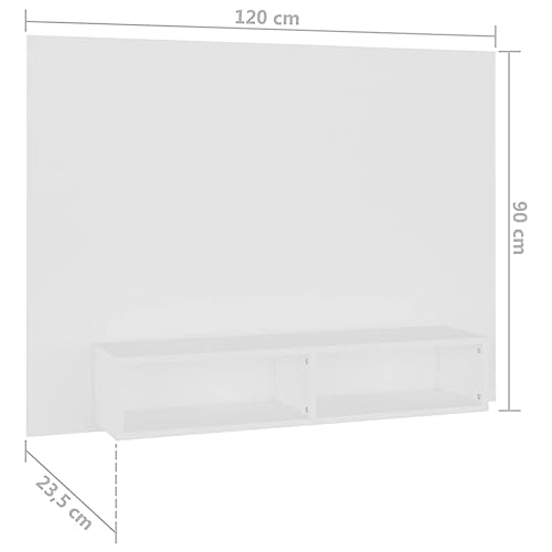 Mueble de TV de pared compacto de 120cm en madera contrachapada resistente 8