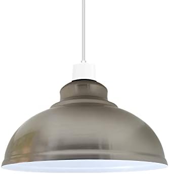 LEDSone Industrial Ceiling Pendant Light Shades, Retro Vintage Style Curvy Dome Shaped Pendant Lamp Shade for Pendant Ceiling Lights (Blue)