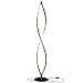 Brightech Twist - Modern LED Living Room Floor Lamp - 43" Bright Contemporary Standing Light - Built in Dimmer Switch with 3 Brightness Settings - Futuristic Lighting - Black