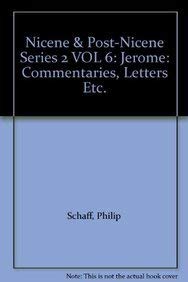 Jerome: Commentaries, Letters Etc.: 6 (Nicene &... 0567094154 Book Cover
