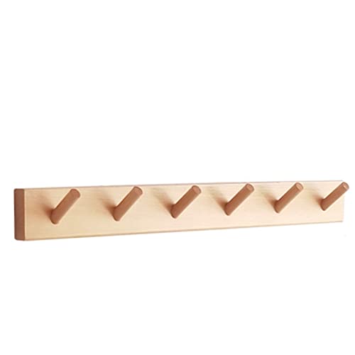 SDFGO Perchero Madera Percha De Abrigo para Niños, Soporte De Toallas para Colgar para Toallas, Bolsas Escolares Y Bolsas De Juguete(Color:6 Hooks) Cover