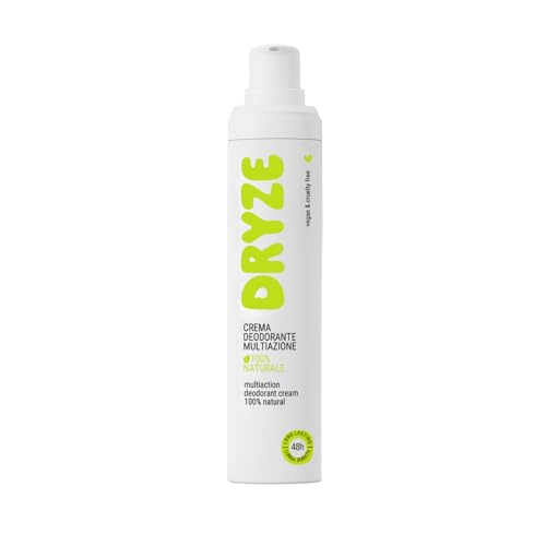 Dryze Deodorante Naturale Donna e Uomo 48 Ore - Vegano, Senza Alluminio e Alcol per Pelli Sensibili - Formula 100% Naturale Made in Italy, Inodore, Nickel Tested - 50ml Airless