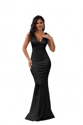 Cocktail Dresses Sparkly for Women Party Long Maxi Spaghetti Straps