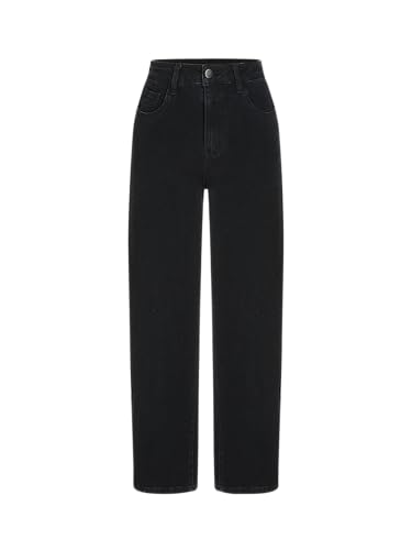 CIDER Jeans for Women Stretchy Denim High Waist Straight Leg Cropped Casual Jeans with Pocket