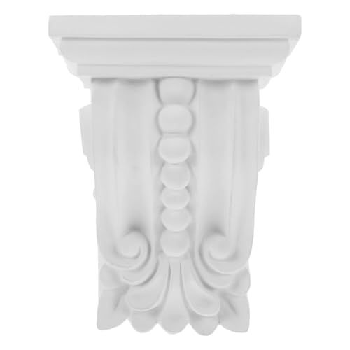 Ménsula de esquina blanca de PU fácil de instalar para molduras decorativas sin peso